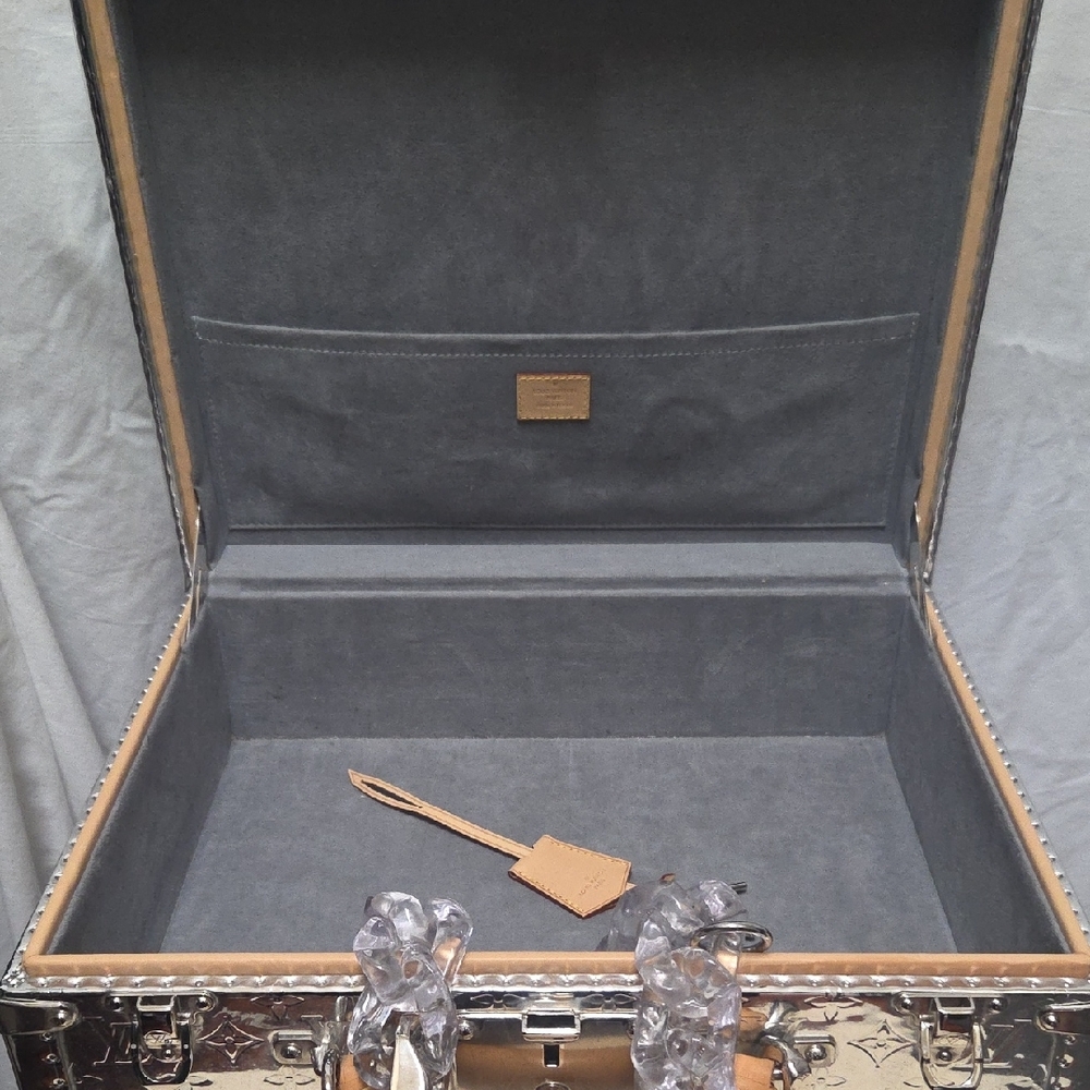Louis Vuitton Silver and Tan Travel Bag - Picture 6 of 15